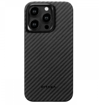 Чехол Pitaka MagEZ Case 4 Kevlar для iPhone 15 Pro, черно-серый