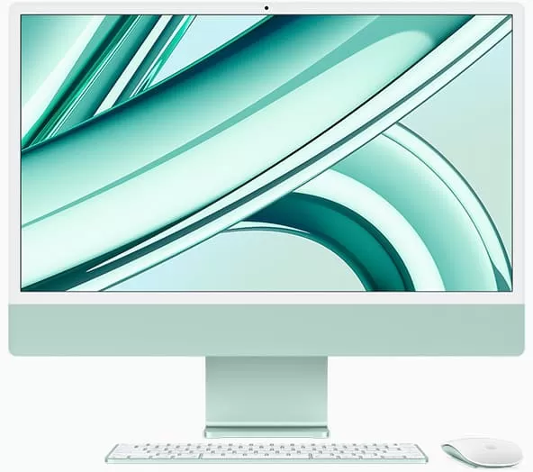 Моноблок Apple iMac 24" Retina 4,5K, M3 (8C CPU, 10C GPU, 2023), 8 ГБ, 256 ГБ SSD, зеленый