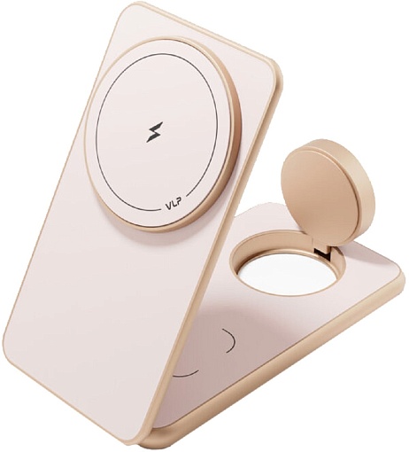 Беспроводное зарядное устройство ''vlp'' Alum Power Pro для Apple, пустынный титан