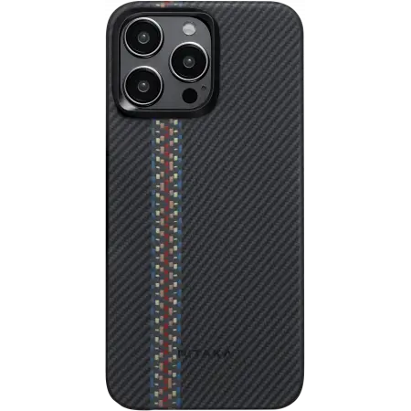 Чехол Pitaka Fusion Weaving MagEZ Case 4 для iPhone 15 Pro Max, красный чили