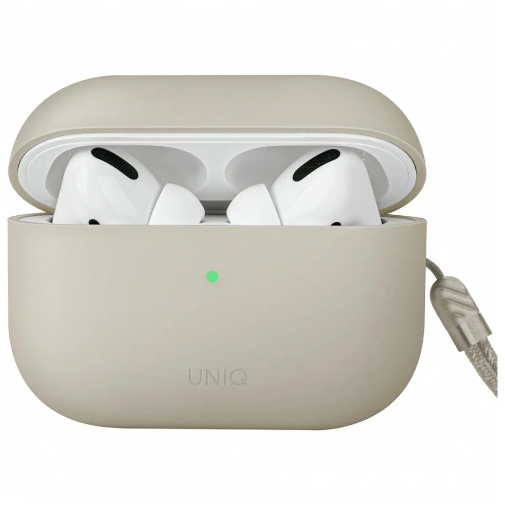 Чехол Uniq для Airpods Pro 2 LINO Liquid silicone, бежевый